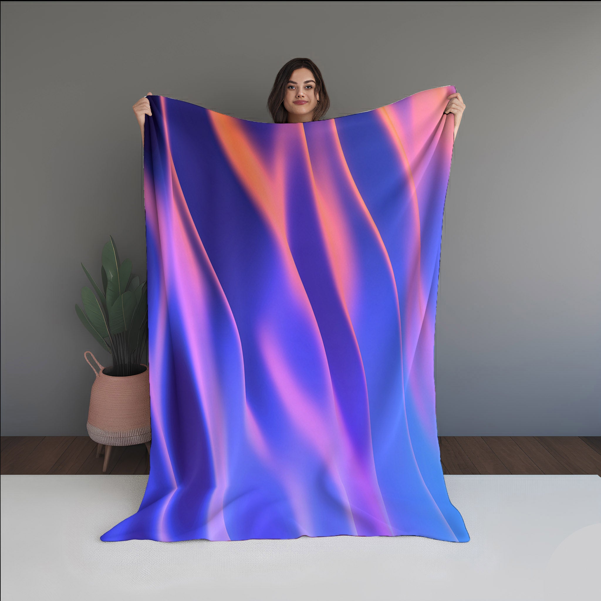 Cloth Illusion Dimesion Wavy Blanket