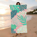 Green Indoor Flora Pastel Pattern Towel